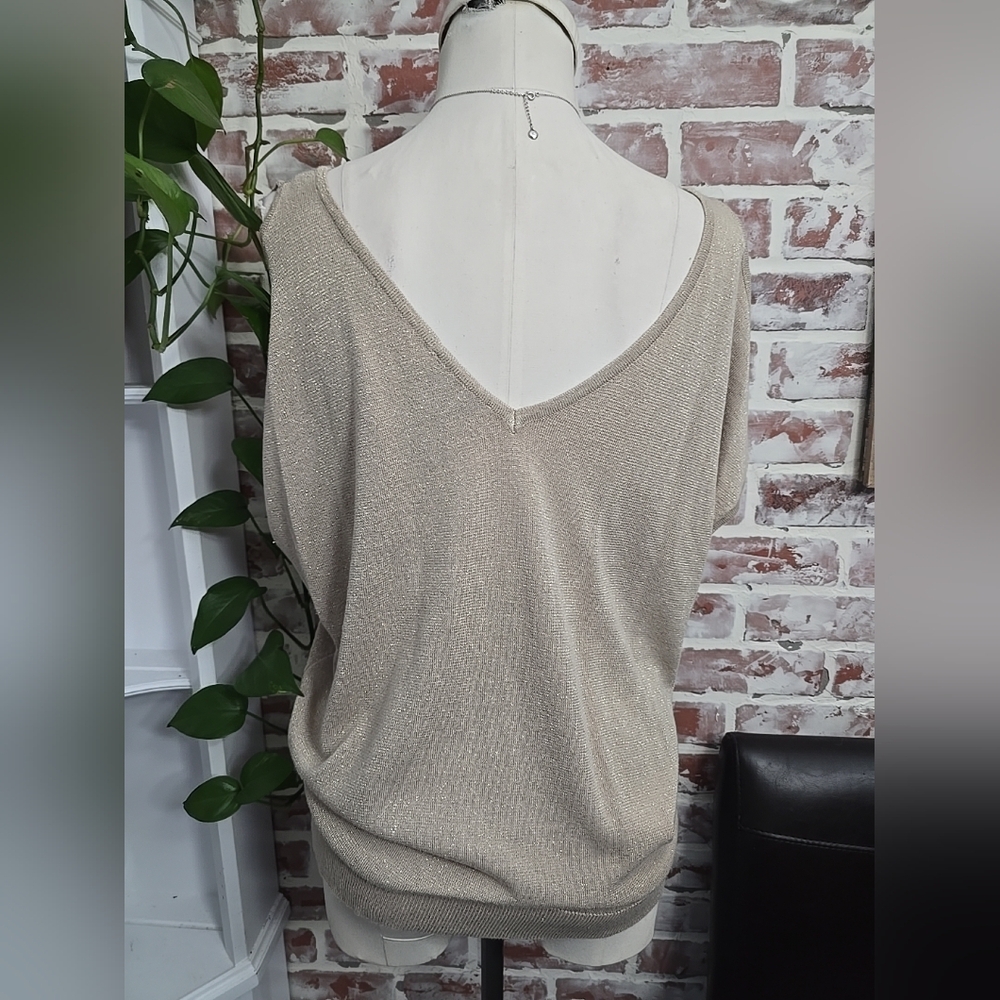 Charlie Paige womens sweater sz petite small gold - Picture 3 of 4